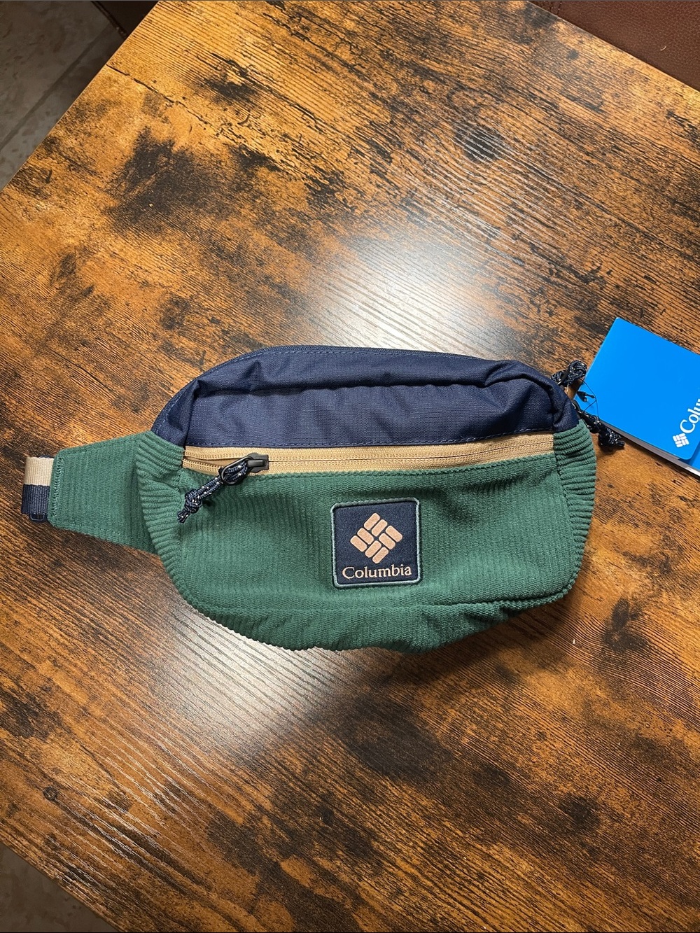 Columbia Green, Navy & Tan Waist Pack